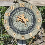 Wall Clock Battery Operated Silent Non Ticking Decorative Western Handmade Rope Wall Clock by Lonestar Lariats