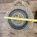 Wall Clock Battery Operated Silent Non Ticking Decorative Western Handmade Rope Wall Clock by Lonestar Lariats