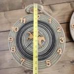 Wall Clock Battery Operated Silent Non Ticking Decorative Western Handmade Rope Wall Clock by Lonestar Lariats