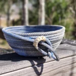 Handcrafted Cowboy Rope Lariat Basket Western Country Style Made in Texas