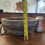 Handcrafted Cowboy Rope Lariat Basket Western Country Style Made in Texas