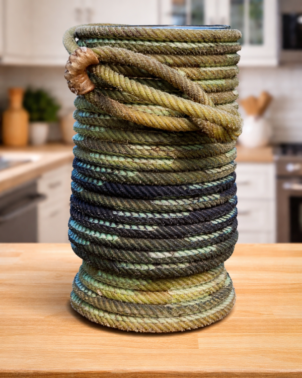 Western Lariat Rope Glass Vase